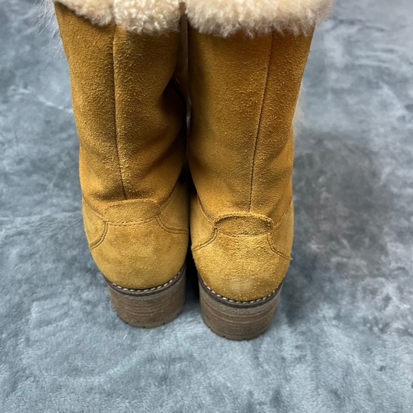 Montelliana 1965 Stella Shearling Boots Italian Size 7.5-8 EU 40 Chestnut Suede - Picture 12 of 12